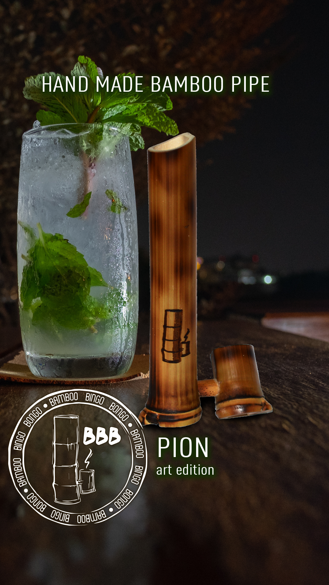 BBB™ PION – Handmade Bamboo Smoking Pipe | Precision. Balance. Style.